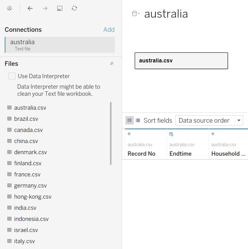 Importing one of the csv file