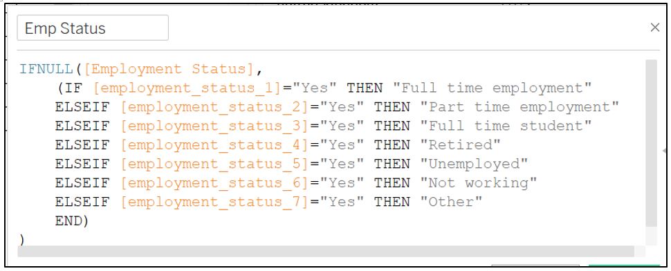 Standardise employment status field from different countries