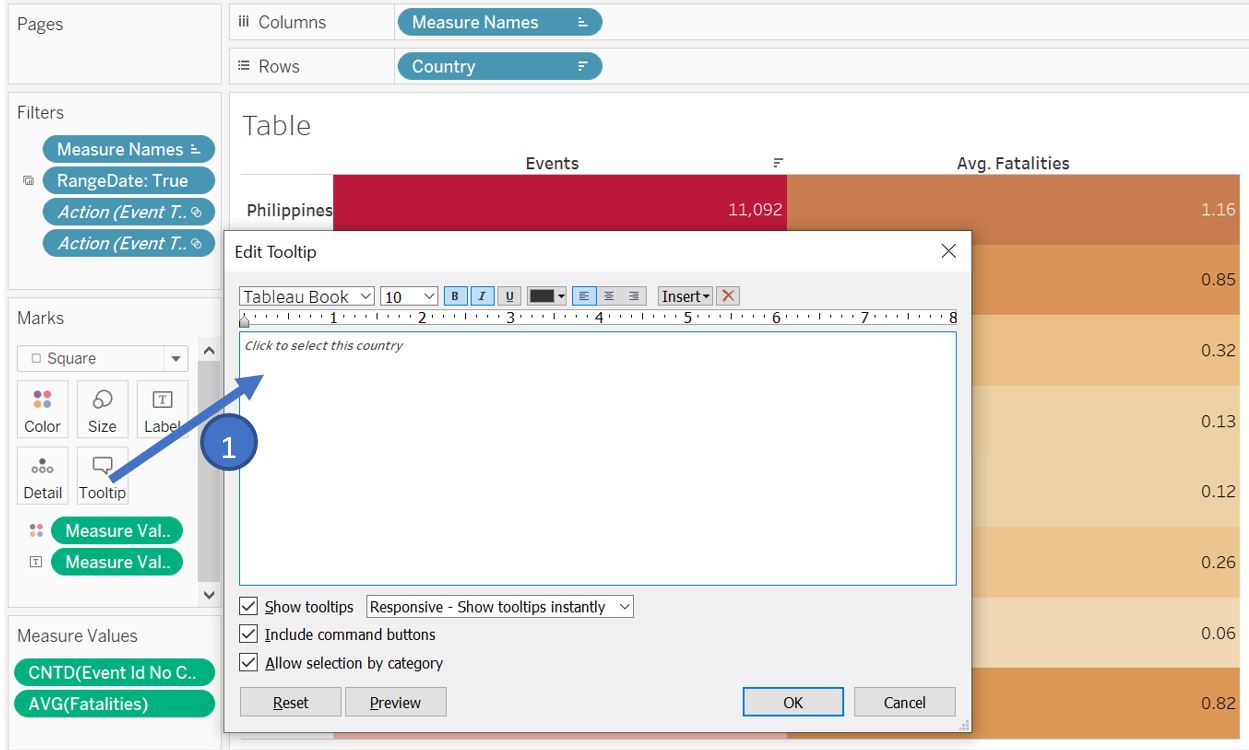 Adjust tooltip content for _Table_ worksheet