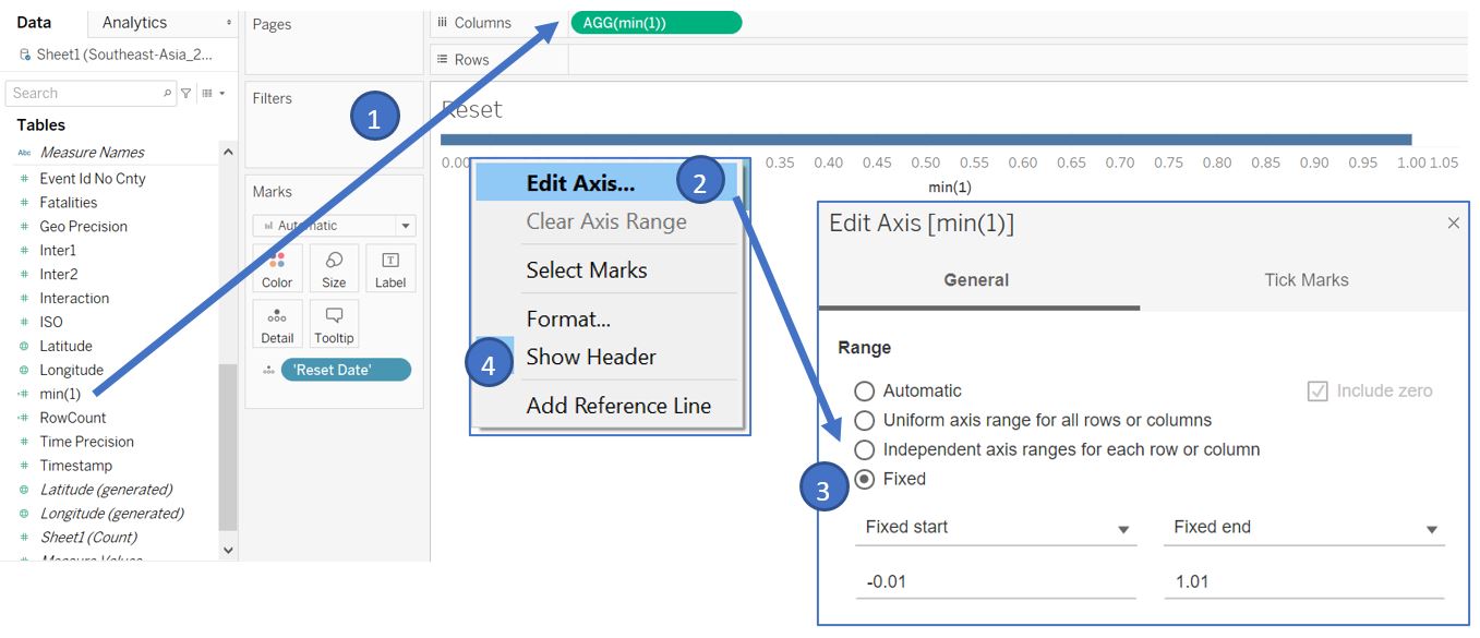 Create bar chart as a button