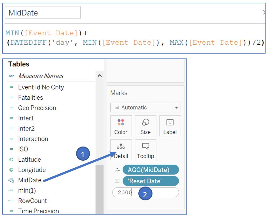 Set the value for _BaselineDate_ and _Range_ parameters